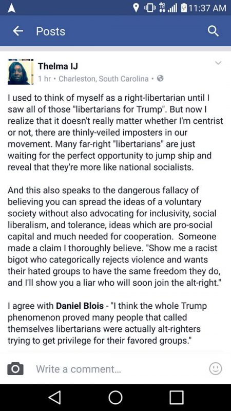 A YAL state director claiming that many libertarians are secretly Nazis in disguise.